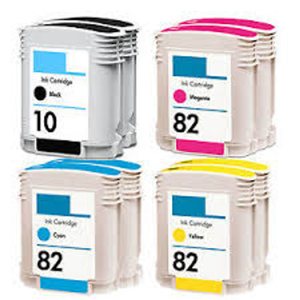 Compatible HP 10/82 Inkjet Cartridge Value Pack