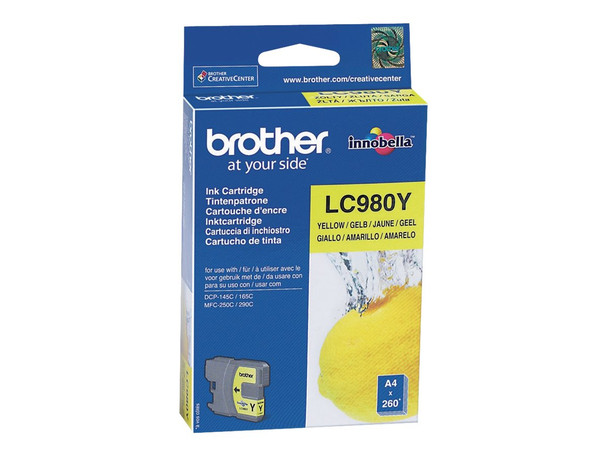 Genuine Brother LC980Y Yellow Inkjet Cartridge