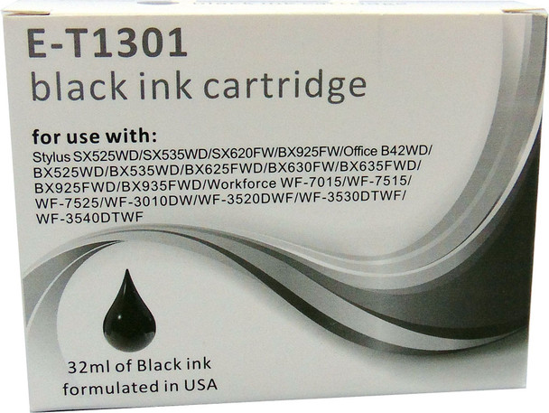 Compatible Epson T1301 Black Inkjet Cartridge