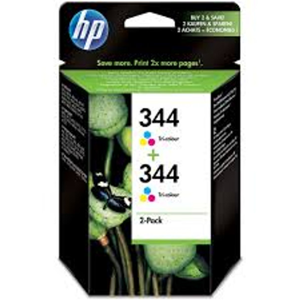 Genuine HP 344 Colour Inkjet Cartridge Twin Pack C9505EE