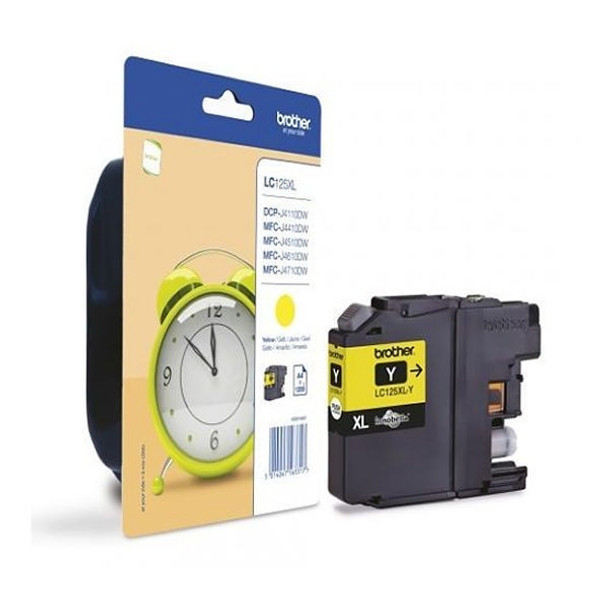 Genuine Brother LC125XLY High Yield Yellow Inkjet Cartridge