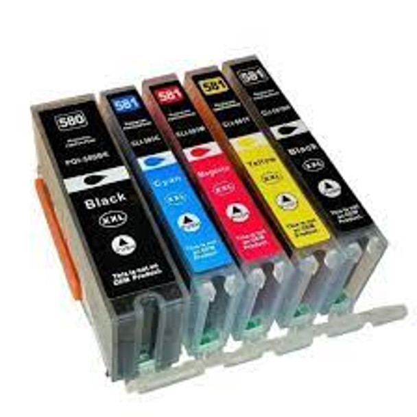 Compatible Canon PGI-580/CLI-581 XXL 5 Cartridge Multipack