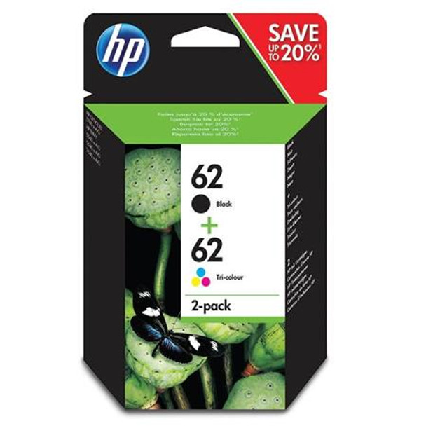 Genuine HP 62 Black/Colour Ink Cartridges
