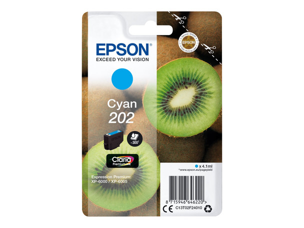 Genuine Epson 202 Cyan Inkjet Cartridge