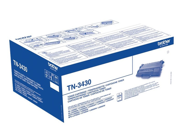 Genuine Brother TN3430 Black Toner Cartridge