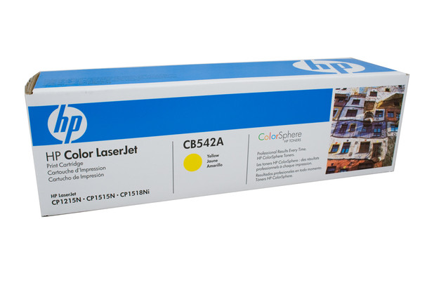 Genuine HP 125A Yellow Toner Cartridge (CB542A)