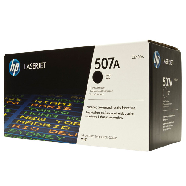 Genuine HP 507A Black Toner Cartridge (CE400A)
