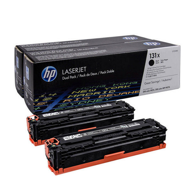 HP 131X Black Toner Cartridge Dual Pack (CF210XD)