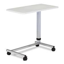 Clinton U-Base, Over Bed Table, Gray Laminate Top