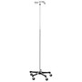 3" Hard Rubber Casters, Twist Lock, 4 Hooks, Model 7792SS-4, Diameter 24", Adjust Height 74" - 100", 16 lbs.