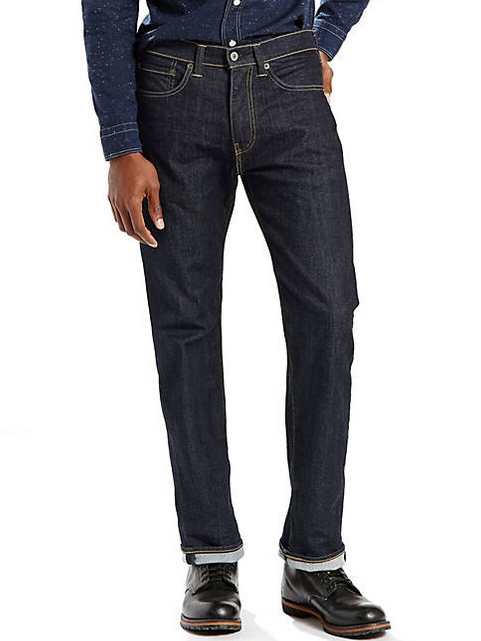 Levi'sÂ® Men's 505 Regular FIt Hard Denim Jeans