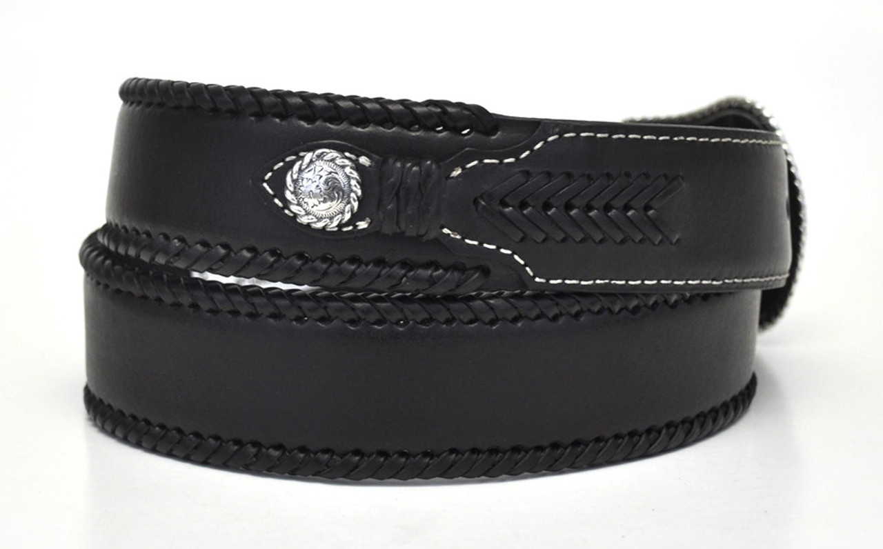 Round Star Concho Leather Bracelet