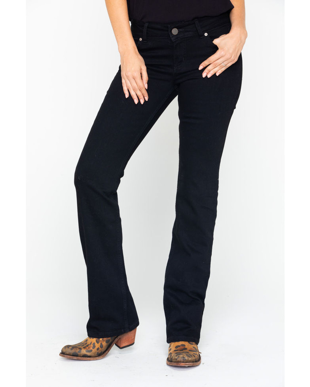ladies black wrangler jeans