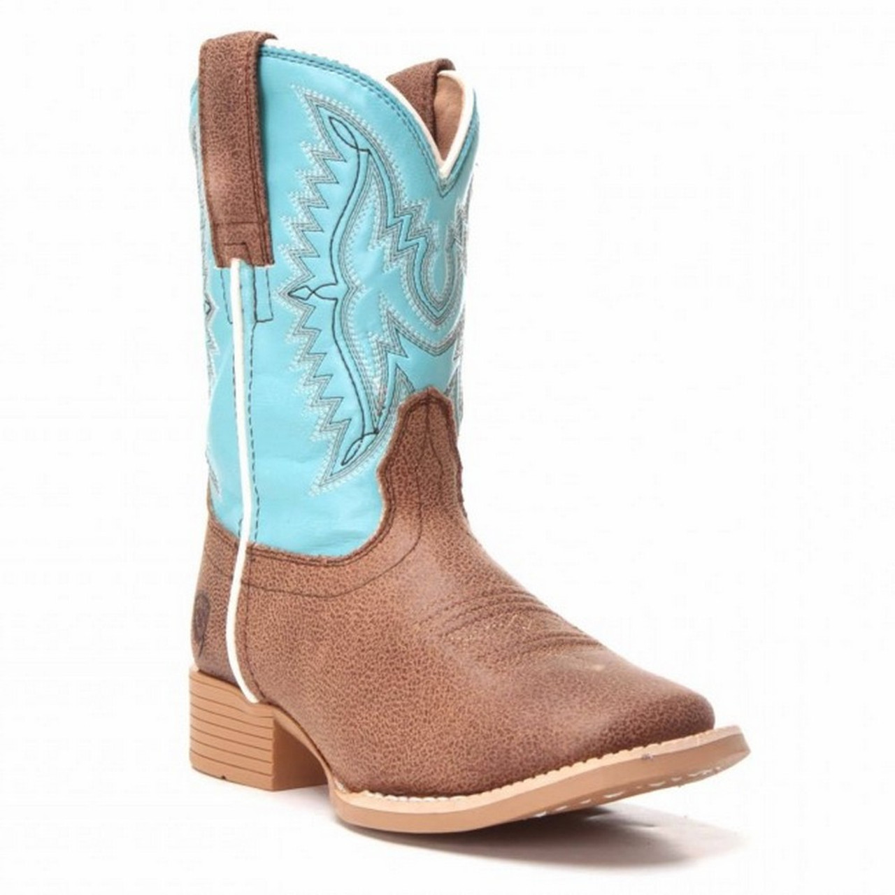 Youth Bristo Tan/Bustin Blue Cowboy Boots