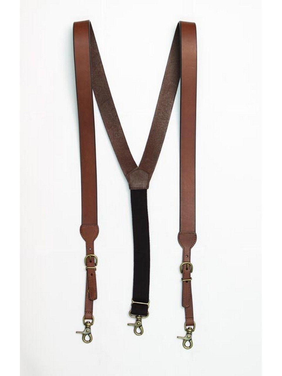 Leather Bison Suspenders Adjustable No. 1, USA Made