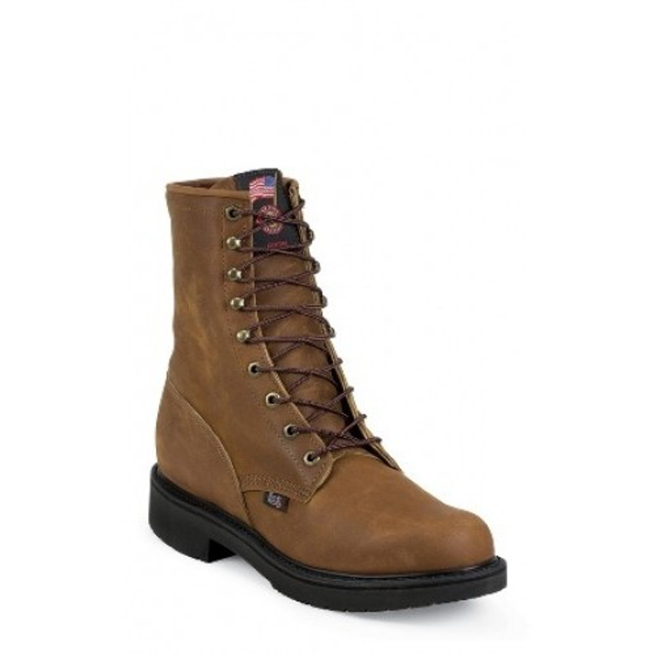 Men's Lace-Up Cargo Brown Work Boots