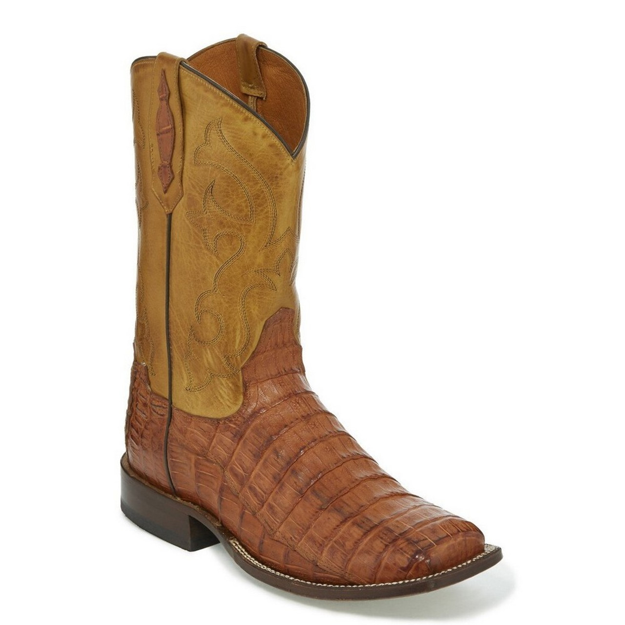 square toe caiman boots