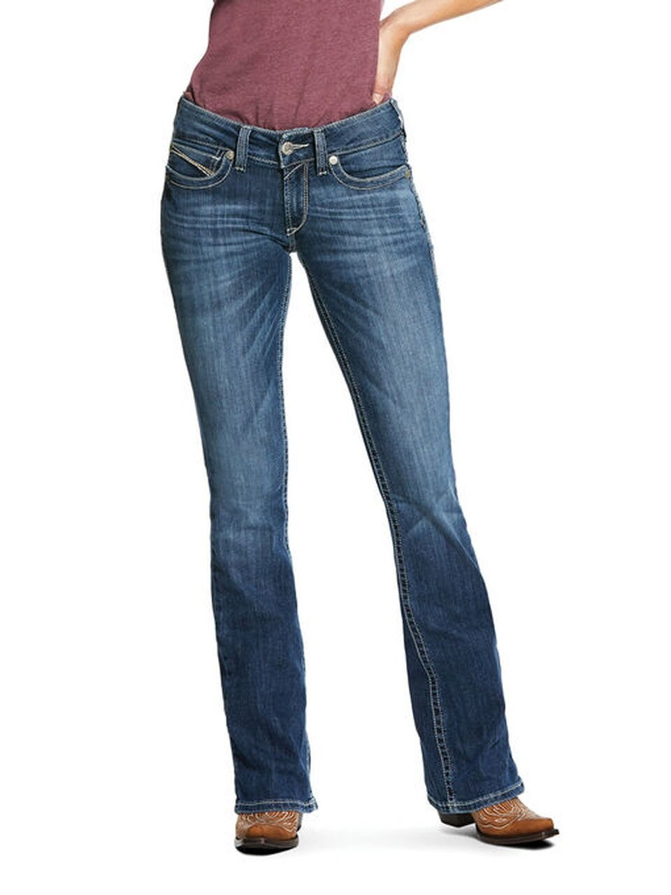 ladies mid rise jeans