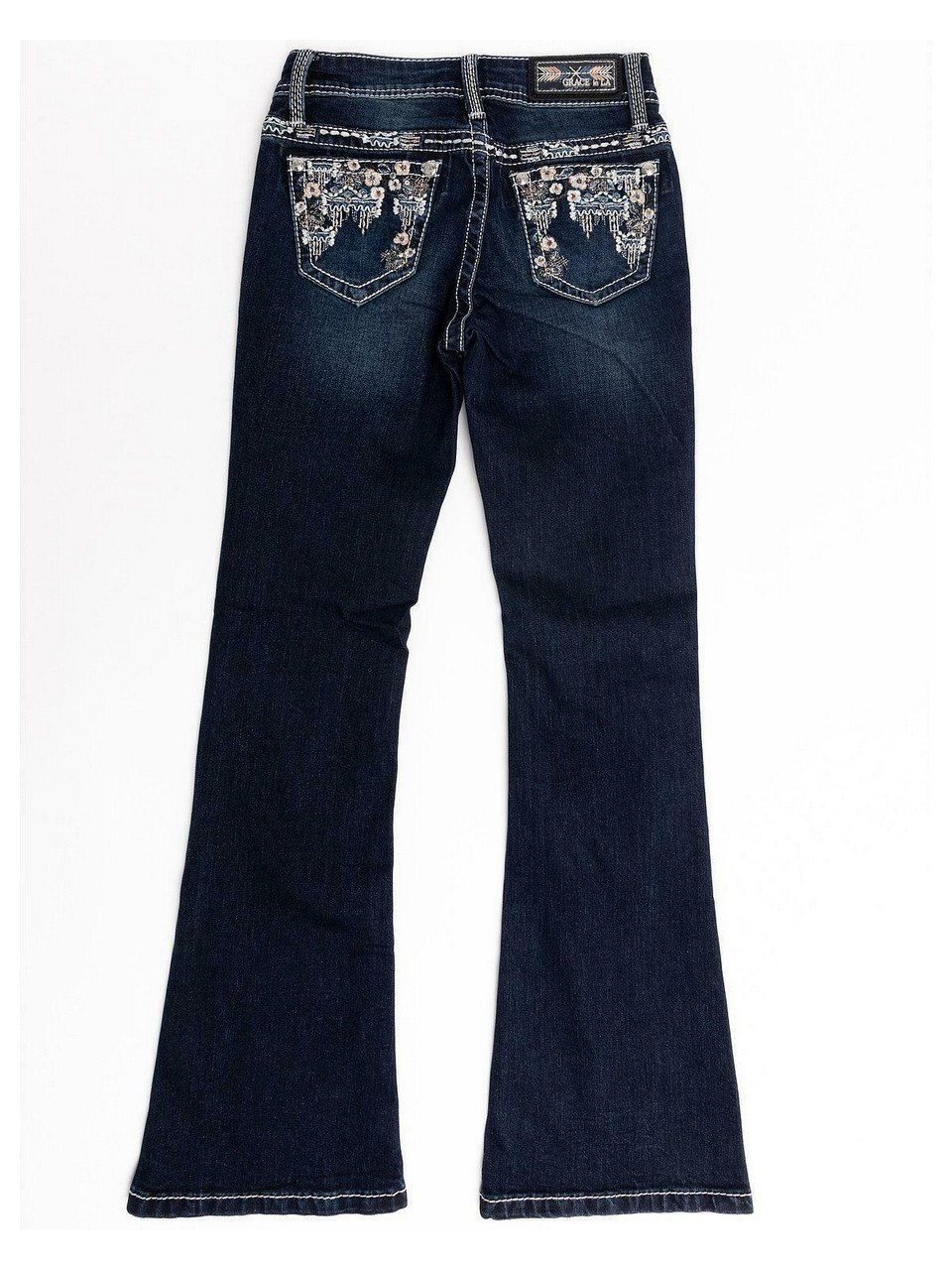 grace in la floral jeans
