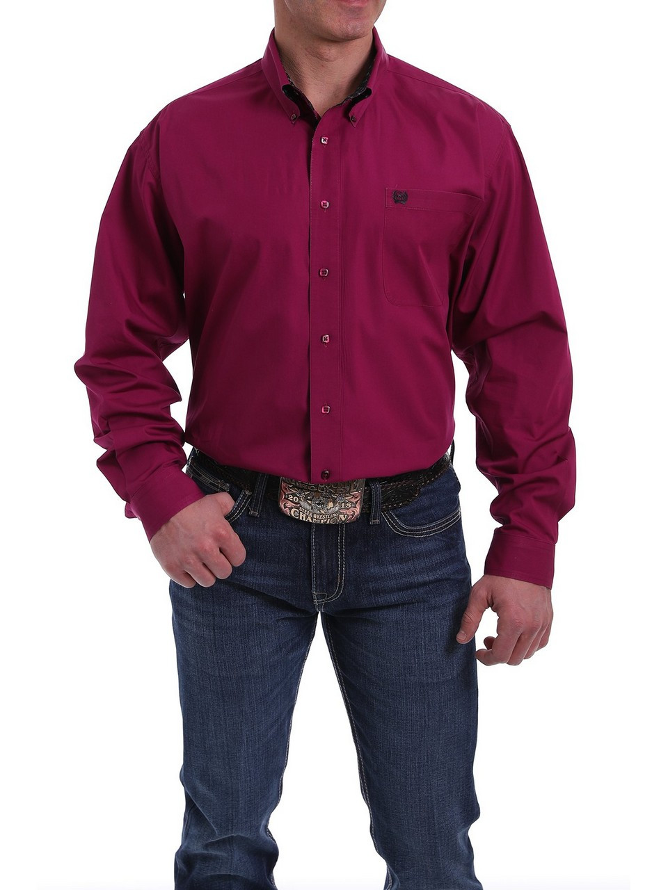 burgundy cinch shirt