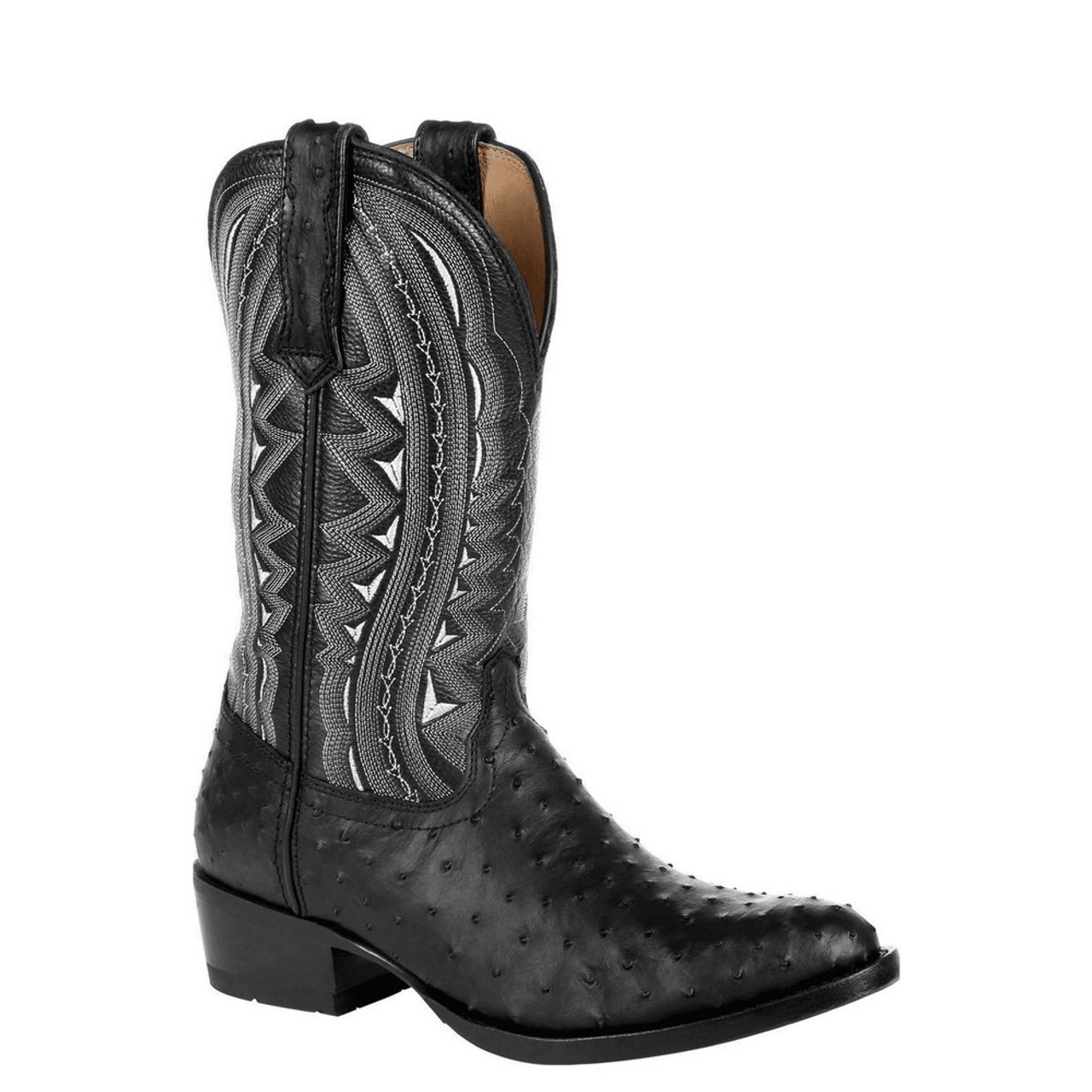 black exotic boots