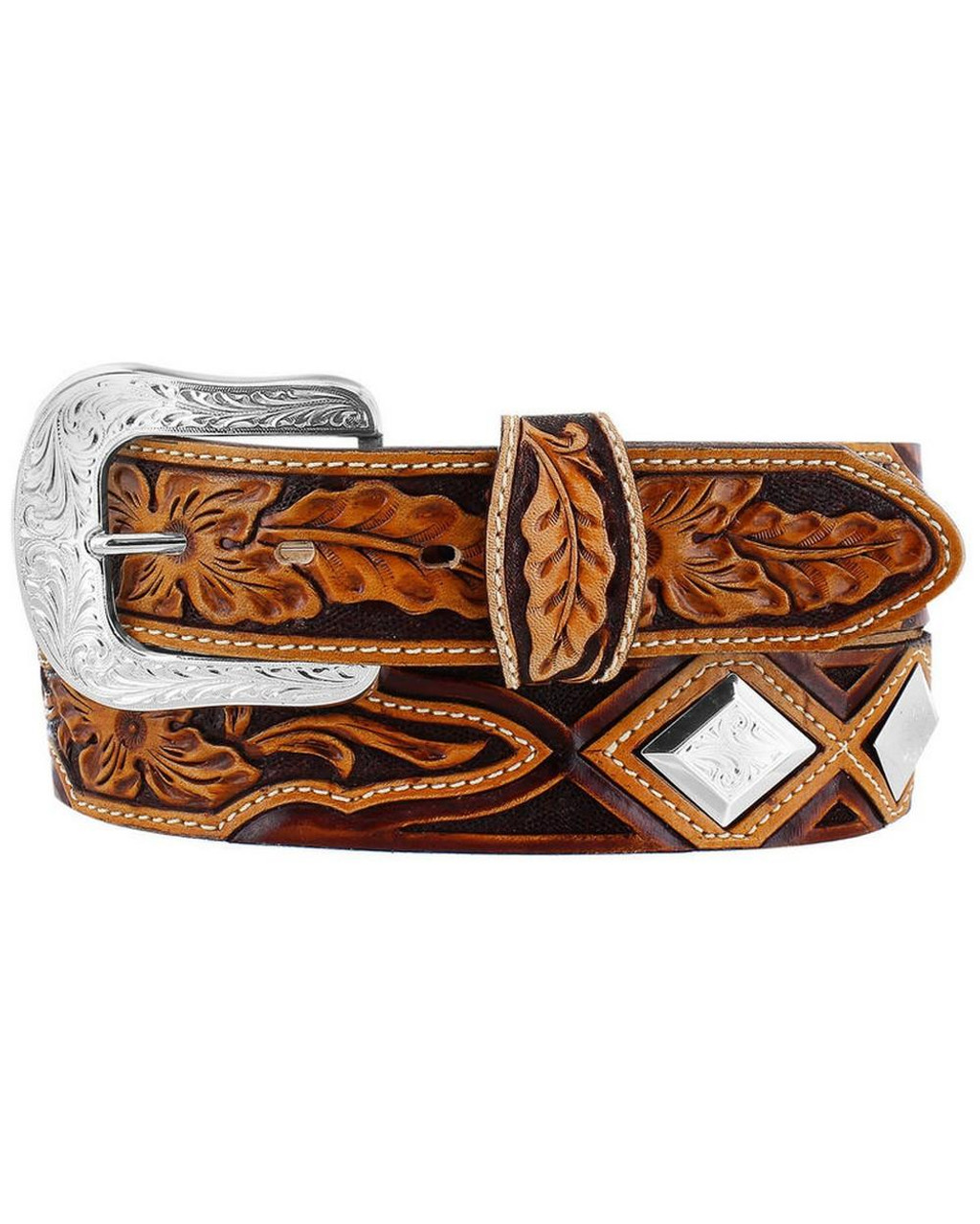 90’S TONY LAMA western BELT Tony Lama Men's Tan Leather Western Belt | JW Stores