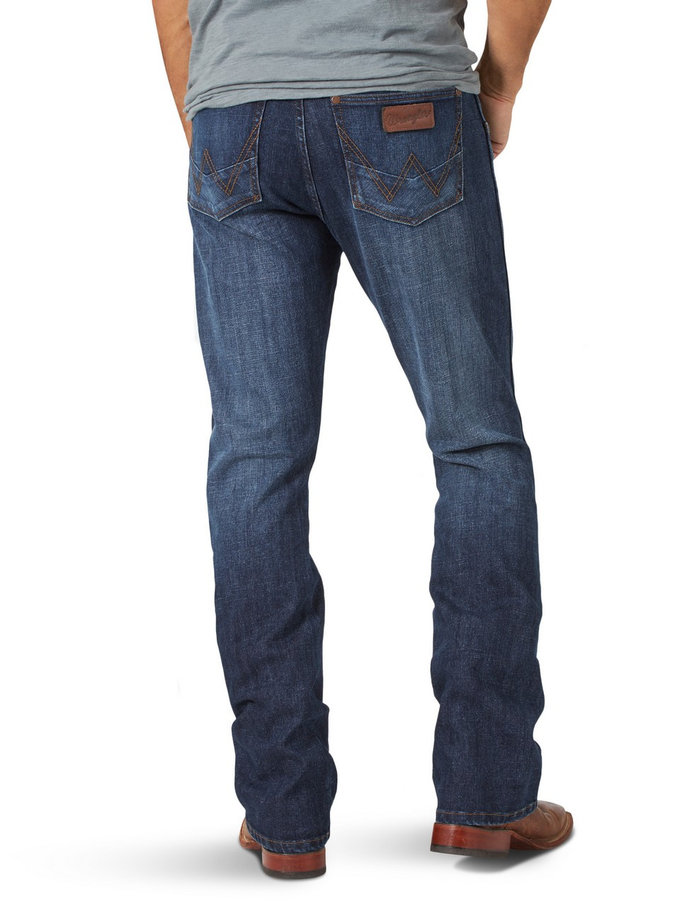 mens dark wash bootcut jeans