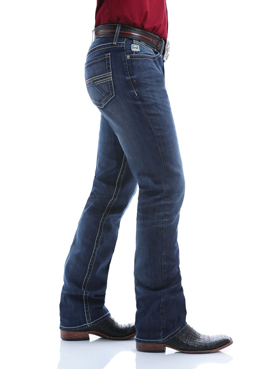 droogte Verdeel God Cinch® Men's Ian Dark Stone Wash Stretch Slim Bootcut Jeans