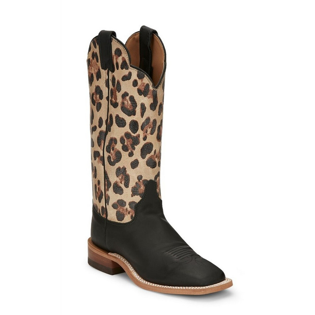 ladies leopard boots