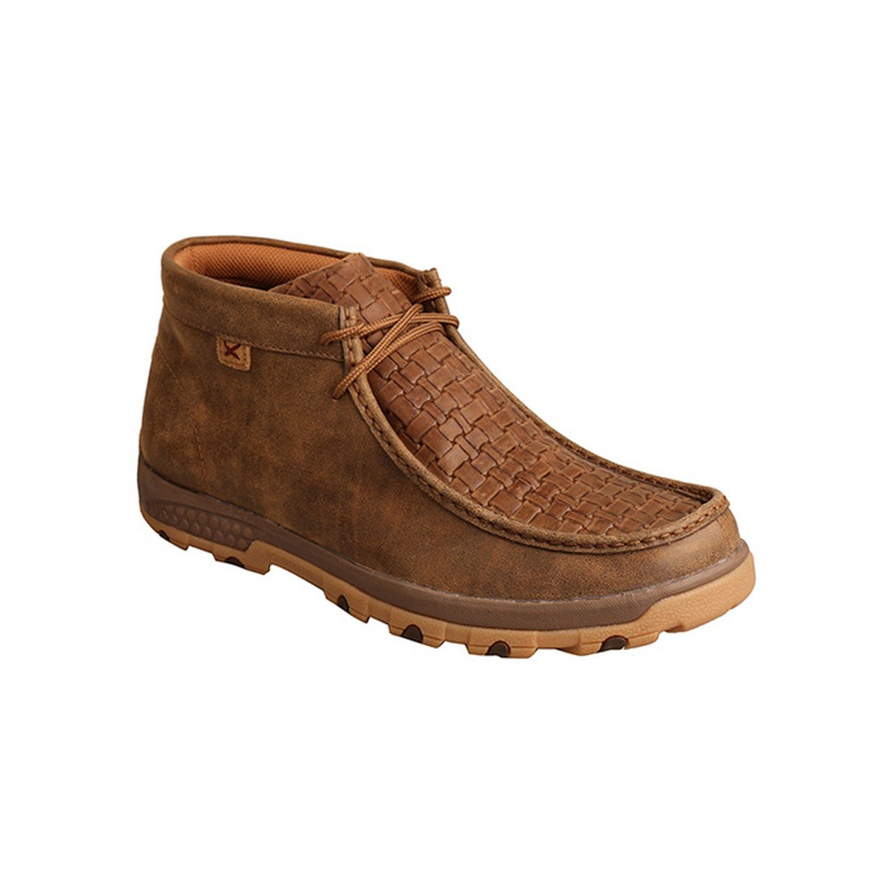 Twisted X® Mens Chukka Driving Moc with CellStretch-Bomber/Chocolate