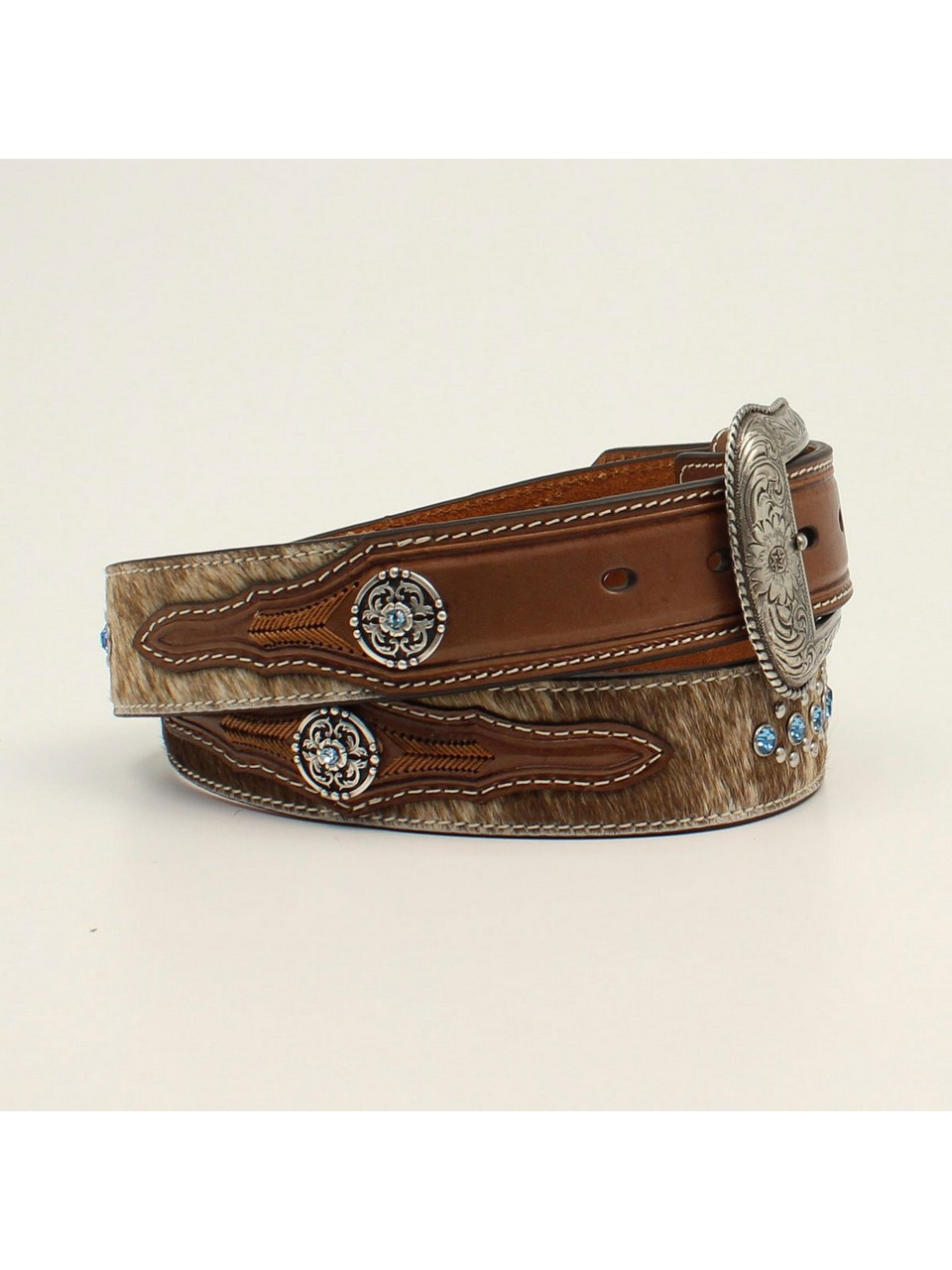 Brown Braided Belt in Calf Leather