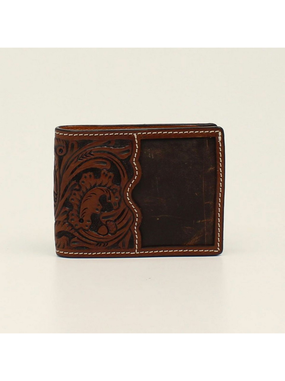 Double J Saddlery Men's Hand-Tooled Bifold Wallet