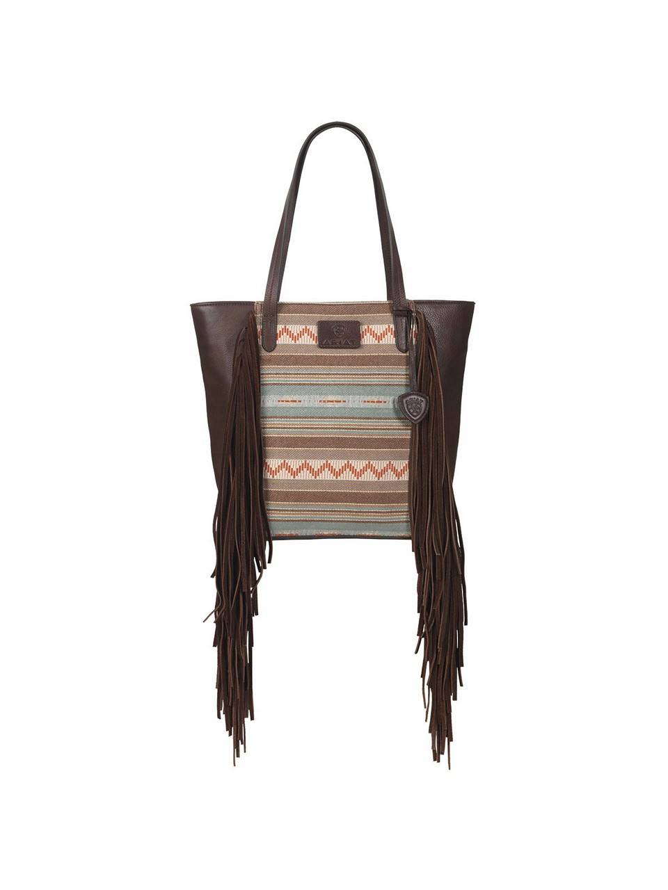 Leather Fringed Serape Purse