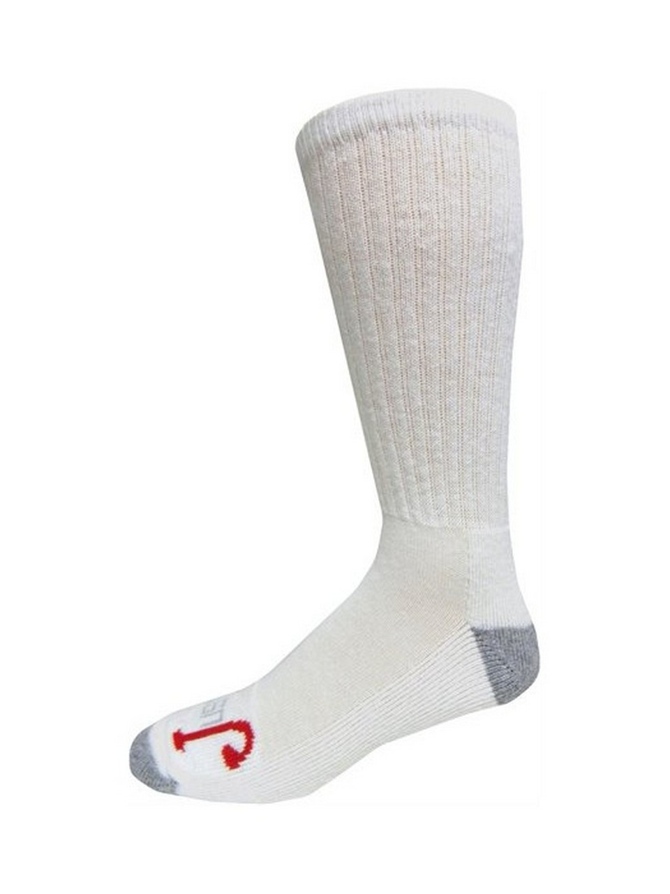 Socks Loose Fit Over the Calf White - 2BigFeet