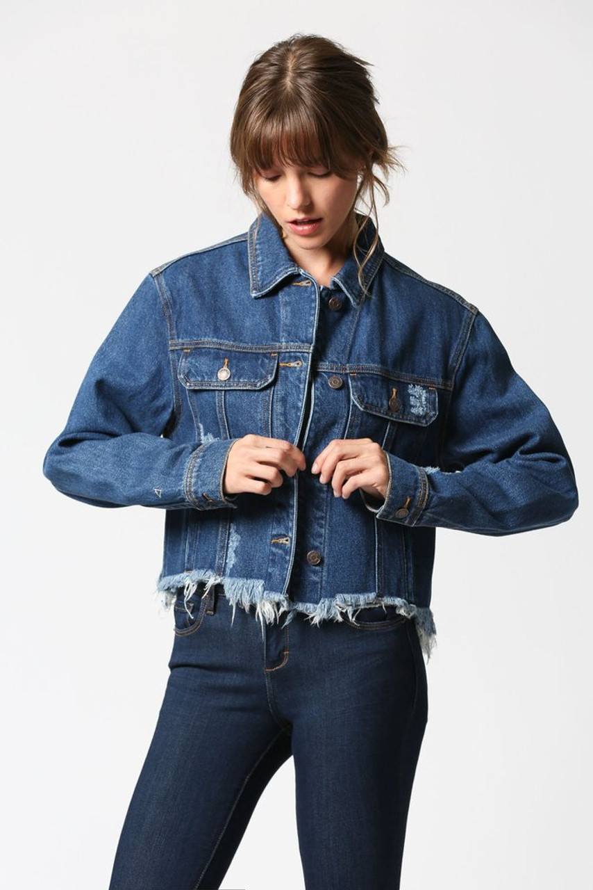 Short Denim Jacket - Denim blue - Ladies | H&M US