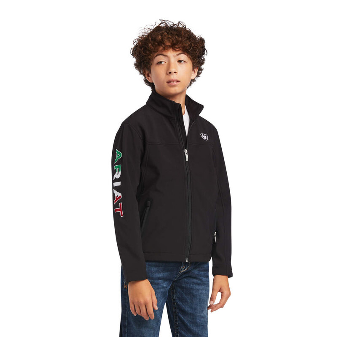 Ariat® Boys New Team Softshell Mexico Jacket - Black