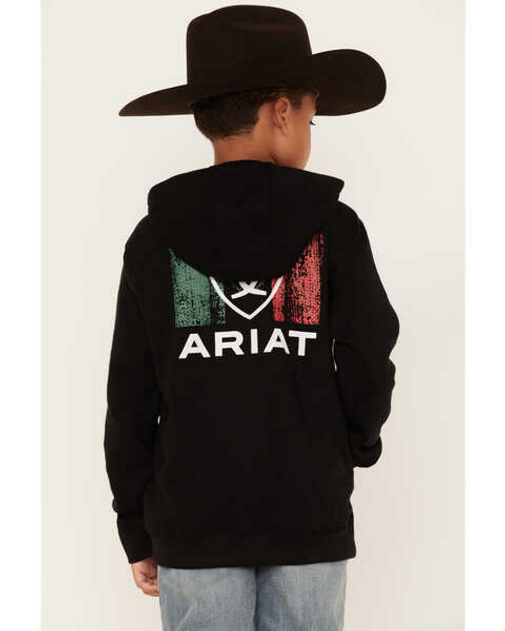 Ariat® Youth Shield Mexico Hoodie - Black
