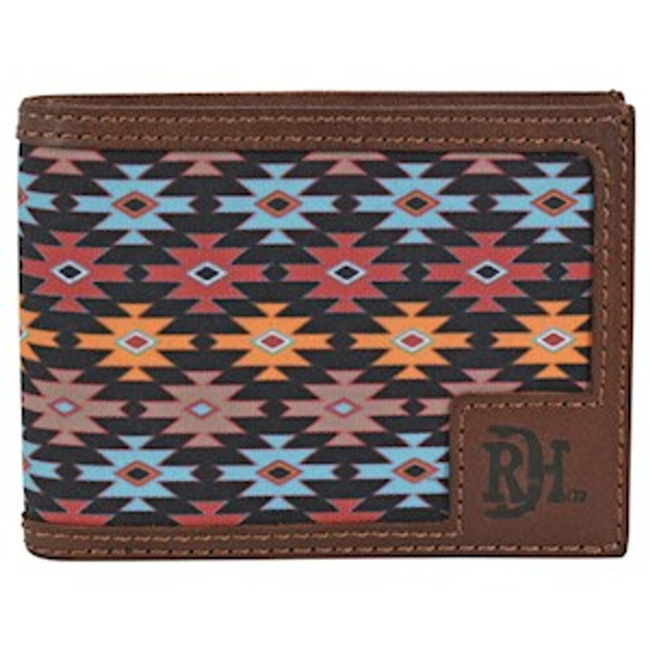 Red Dirt Hat Co® Men's Bifold Southwest Aztec Canvas Inlay Wallet