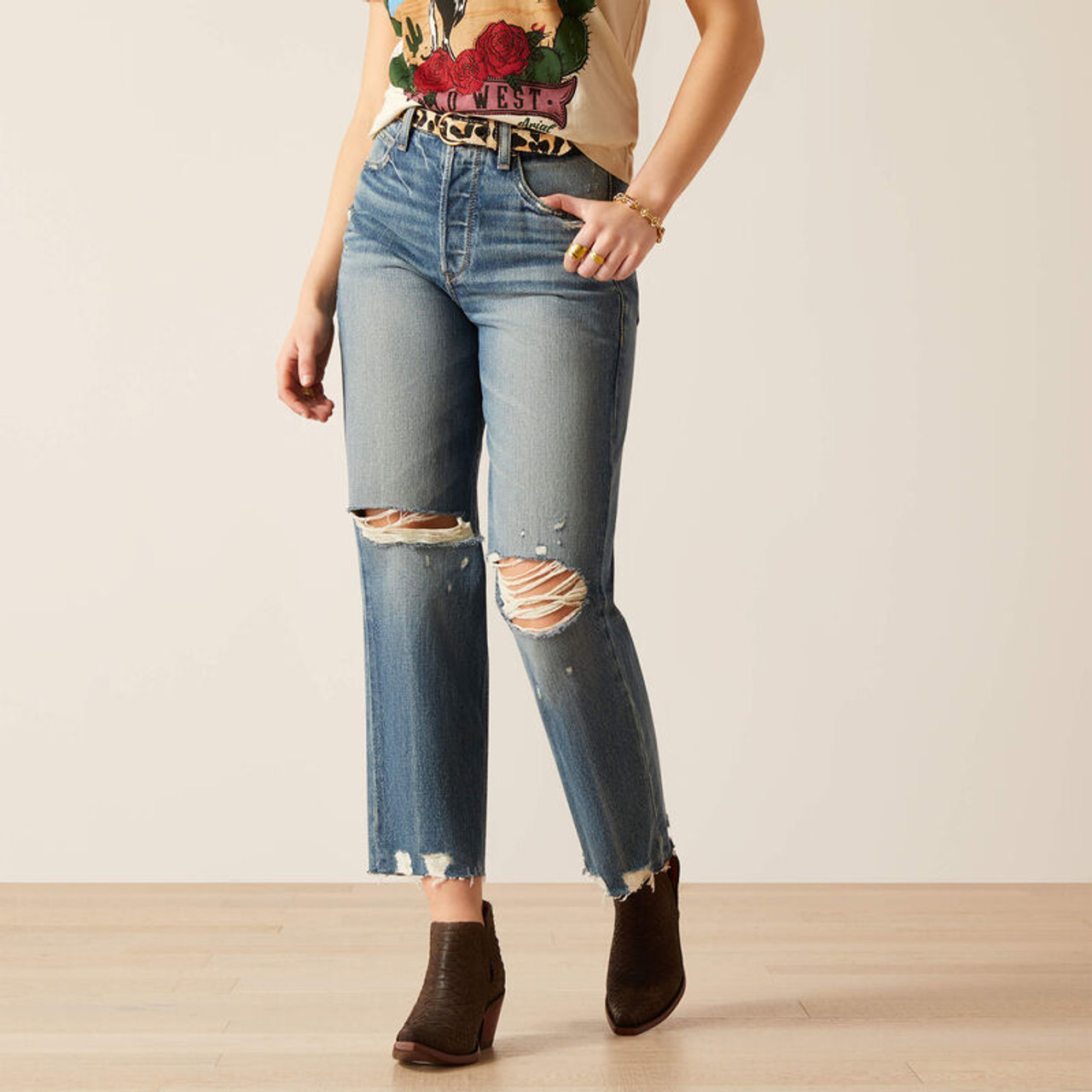 Ryann' Ultra High Rise Wide Leg Tomboy Jean by Ariat