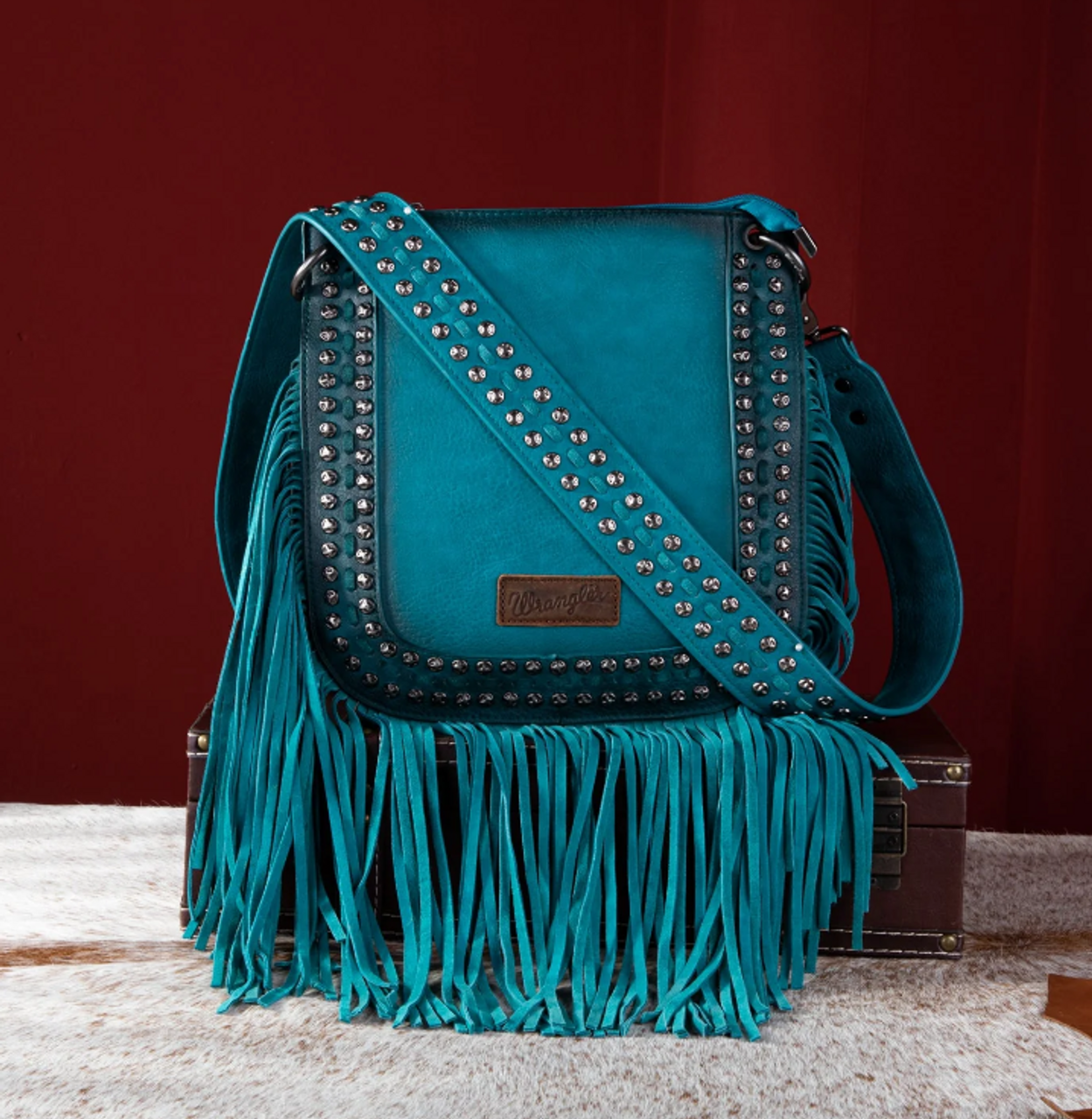 Leather Purse with Fringe - Cowboy Boot Purse with Fringe - Western Shoulder Bag with Fringe