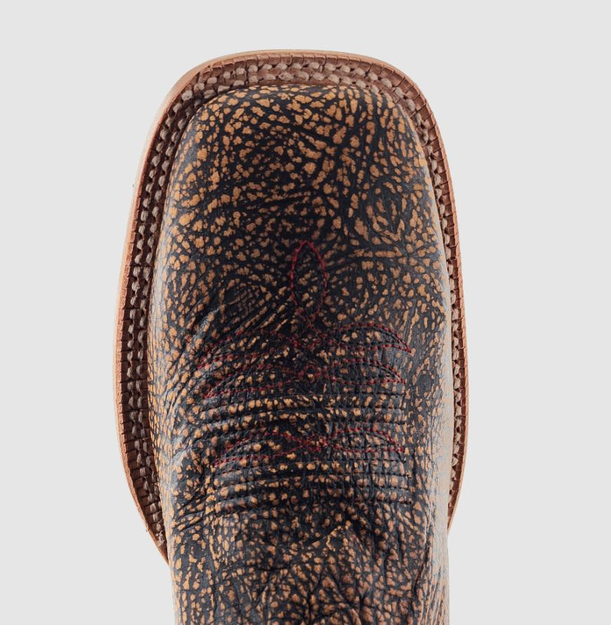 SALE R. Watson Men's Mocha Shrunken Shoulder/Red Square Toe Boots