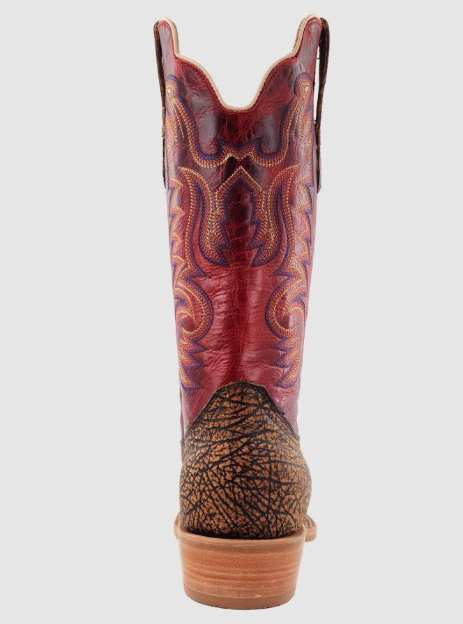 SALE R. Watson Men's Mocha Shrunken Shoulder/Red Square Toe Boots