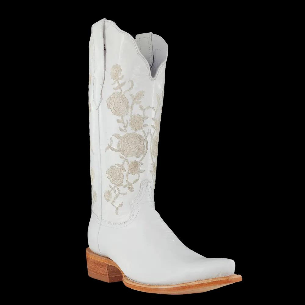 SALE R. Watson® Ladies' Wedding White Roughout Snip Toe Boots SALE R. Watson® Ladies' Wedding White Roughout Snip Toe Boots