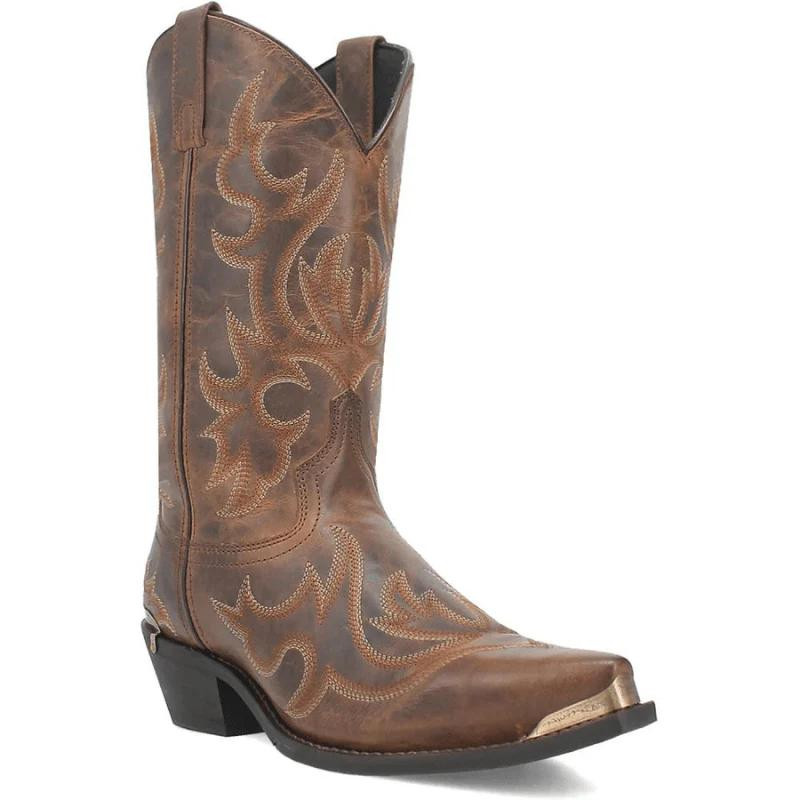 laredo ウエスタンブーツ ラレド ブラウン レザー 本革 レザーシューズ SALE Laredo® Men's Brown Jameson Tan Stitched Snip Toe Boots