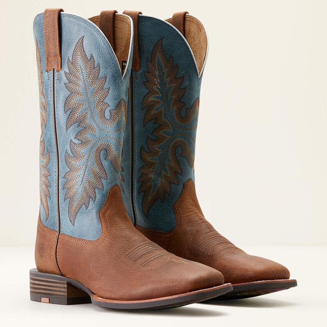 Ariat® Men's Wicker Brown/Blue Hudson Square Toe Boots