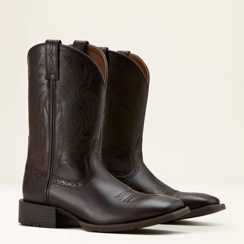 SALE Ariat® Men's Burnished Chocolate Sport Wide Square Toe Boots