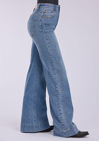 Tin Haul® Ladies' HR Claire Wide Leg Side Yoke Jeans