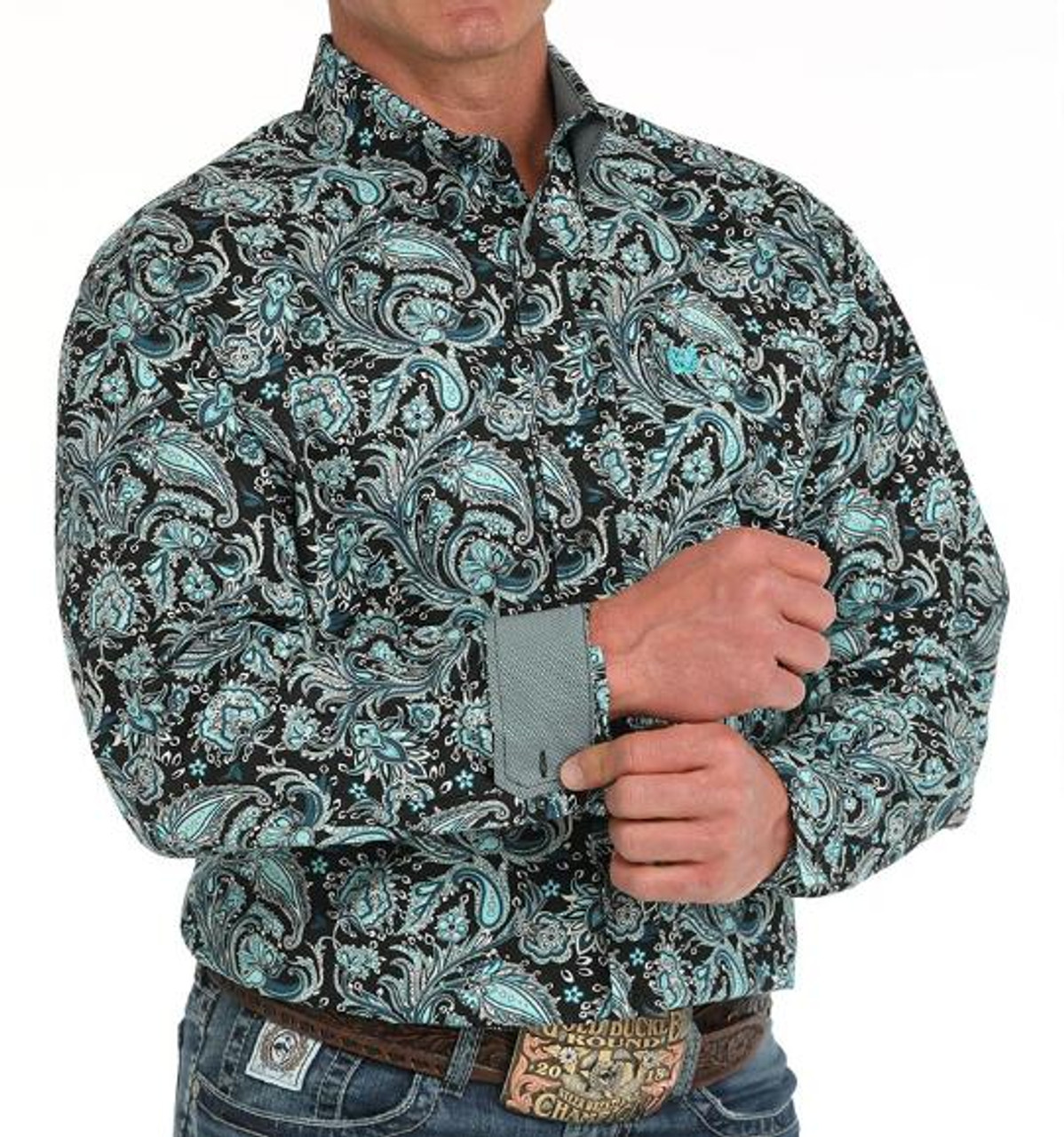 トップス MUZE TURQUOISE LABEL - PAISLEY LS SHIRT MUZE TURQUOISE LABEL - PAISLEY LS SHIRT(TURQUOISE) ミューズ