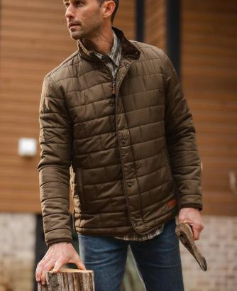 Local Boy® Men's Mocha Brick Quilted Jacket