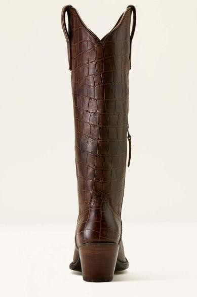 Ariat® Ladies' Luxe Espresso Croc Print Casanova Tall Boots